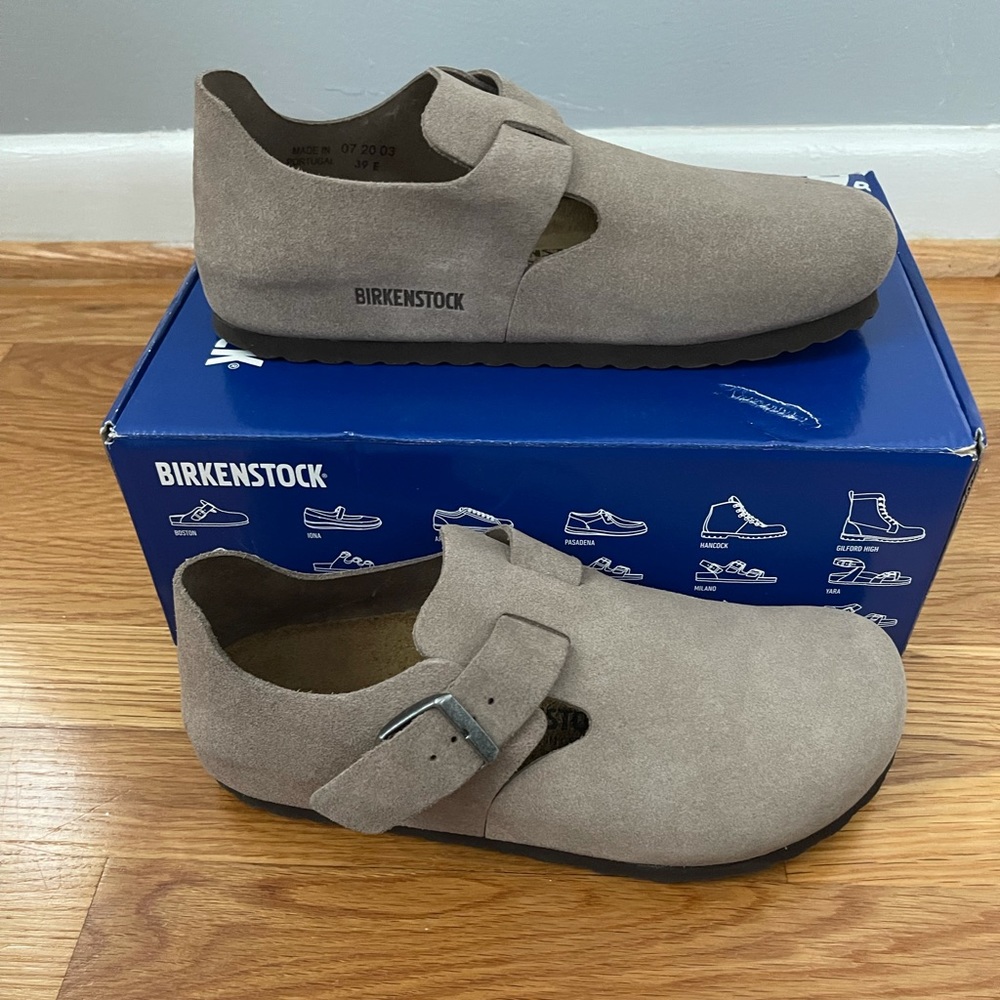 Birkenstock London Taupe Suede
